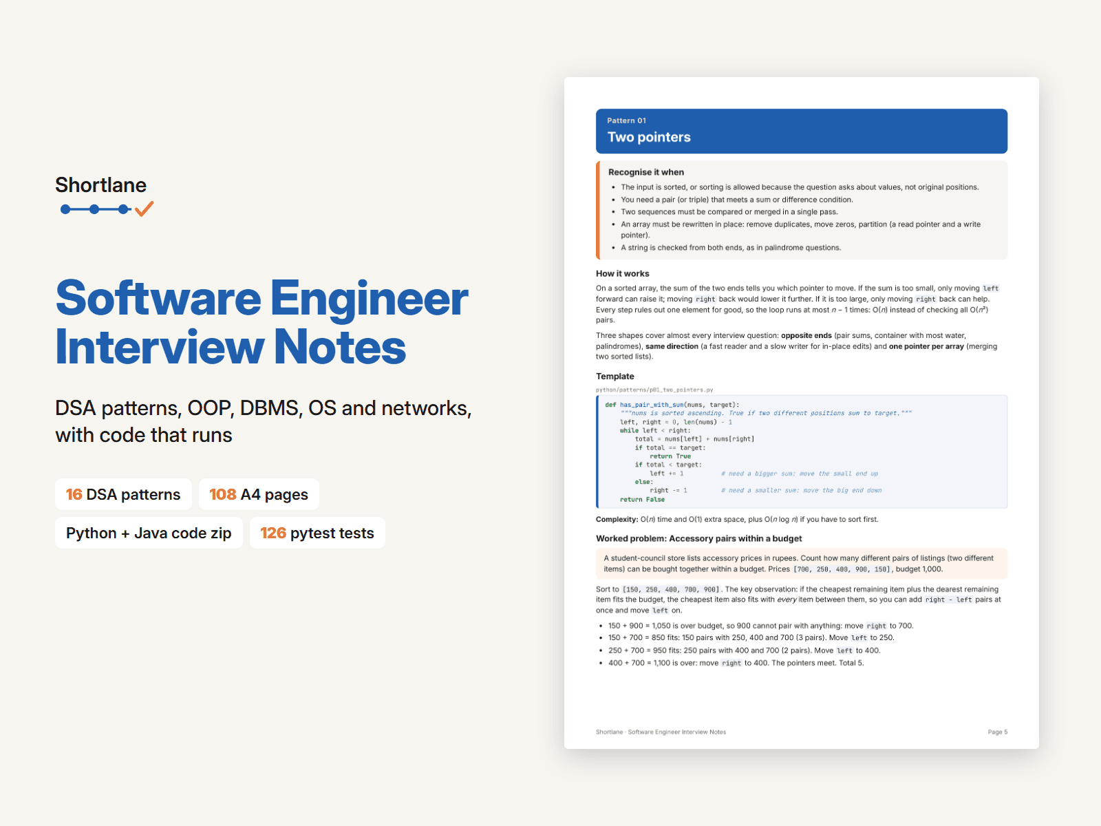 Software Engineer Interview Notes: DSA Patterns, OOP, DBMS, OS and Networks